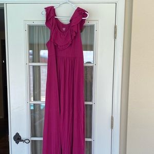 Long magenta sundress
